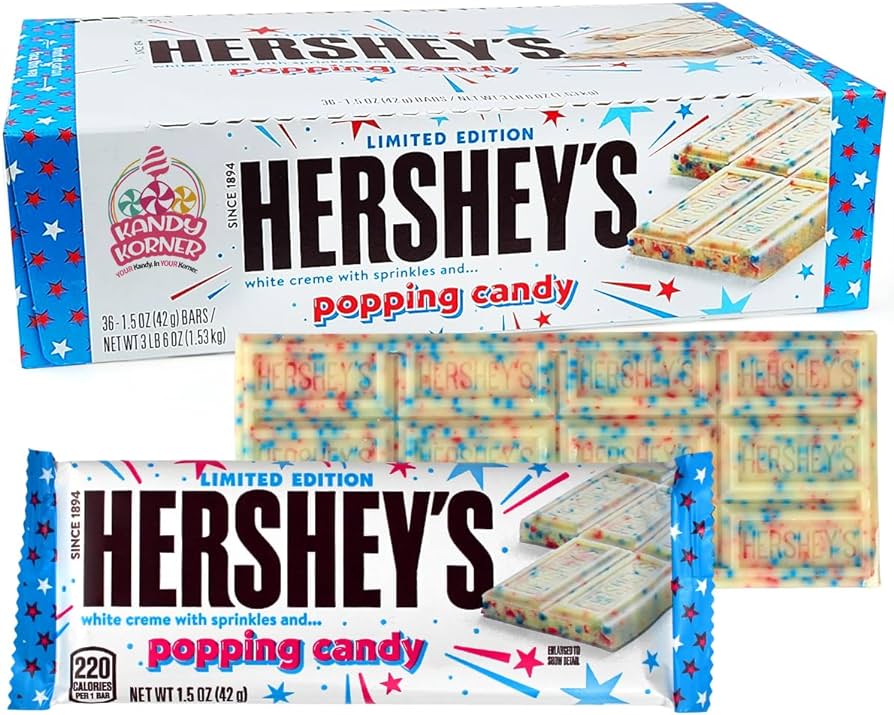 Hershey's White Chocolate Bar with Popping Candy & Sprinkles (UK)