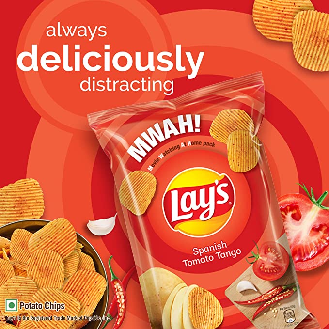 Lays Spanish Tomato Tango Potato Chips (India)